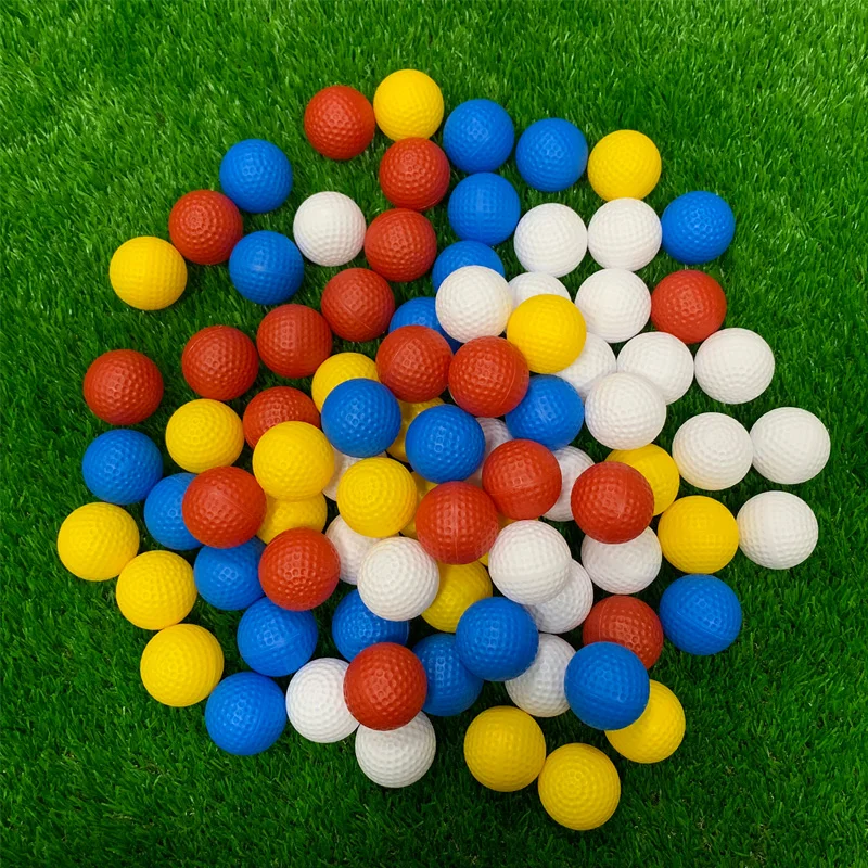 CRESTGOLF Golf Practice Ball Hollow Golf Plastic Balls for Indoor Training -Pack of 50pcs 4 Colors for Your Choice