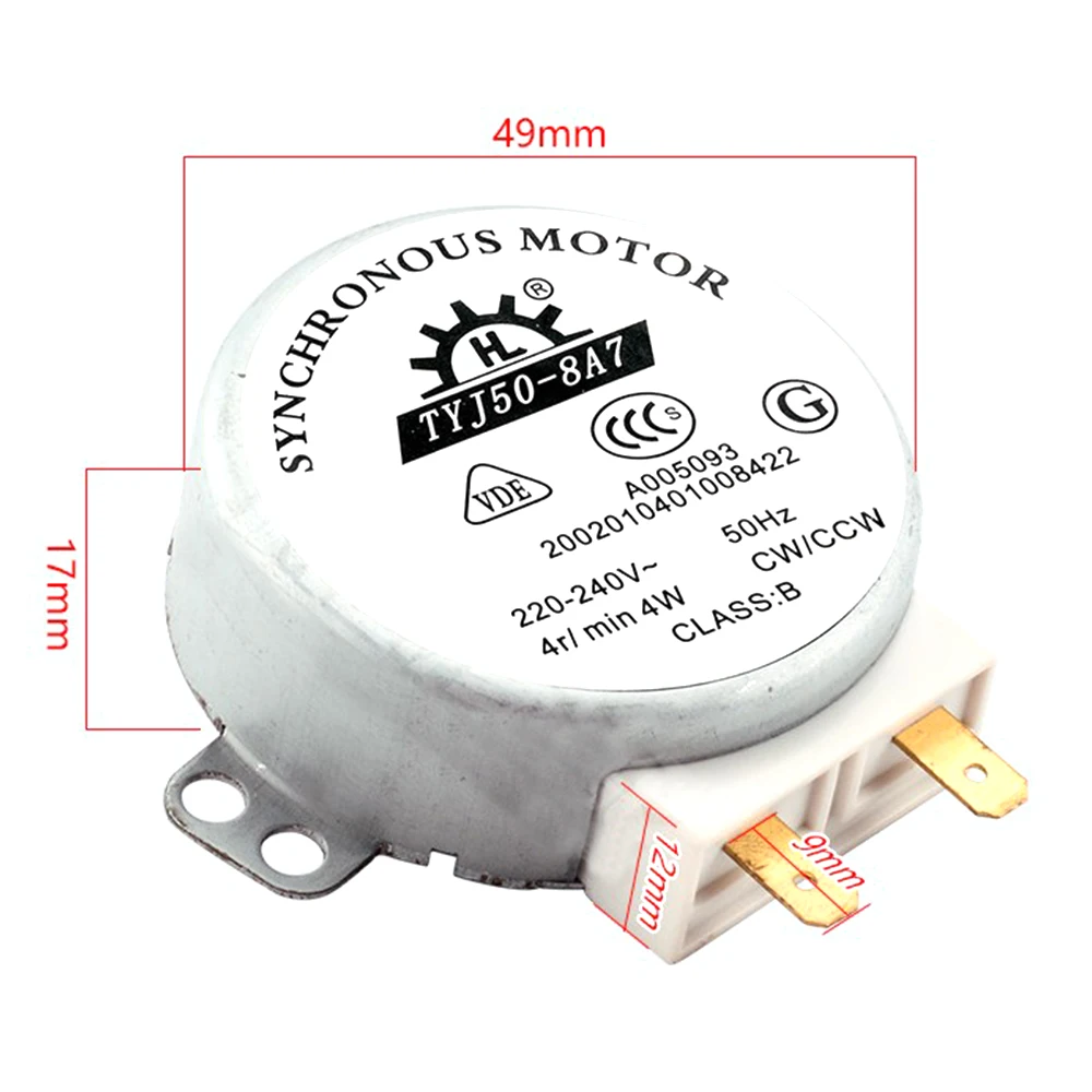Accesorios para horno microondas TYJ50 8A7 Motor giratorio síncrono para horno microondas