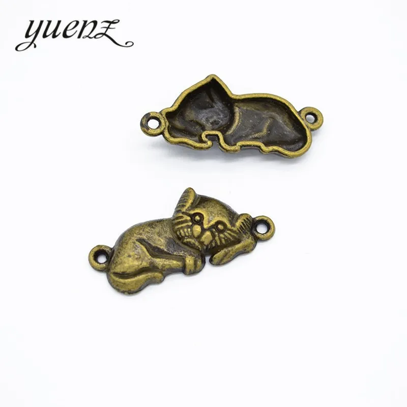 10 pcs Antique silver color charms animal Cat Zinc alloy Jewelry DIY Charms Pendant Necklace, earring Bracelet D9288