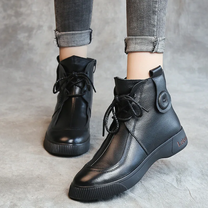 Women's boots winter boots women's shoes leather platform shoes women platform shoes women's Chelsea boots women new autumn