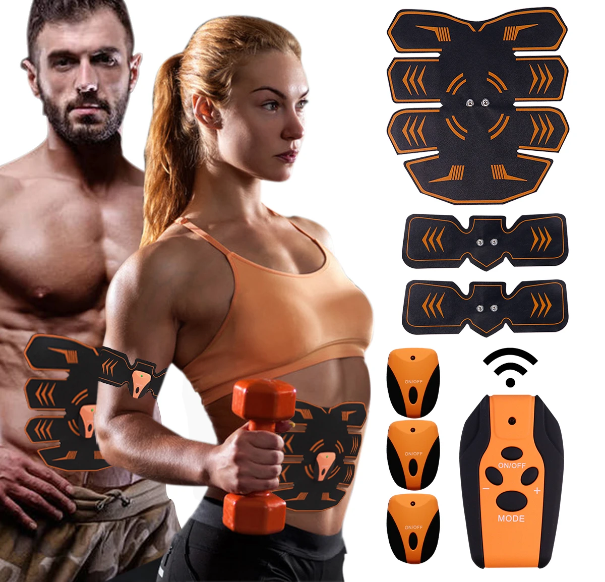 الذكية EMS مدرب الجسم الكهربائية محفز العضلات اللاسلكية البطن ABS محفز اللياقة البدنية فقدان الوزن مدلك شحن/عن بعد