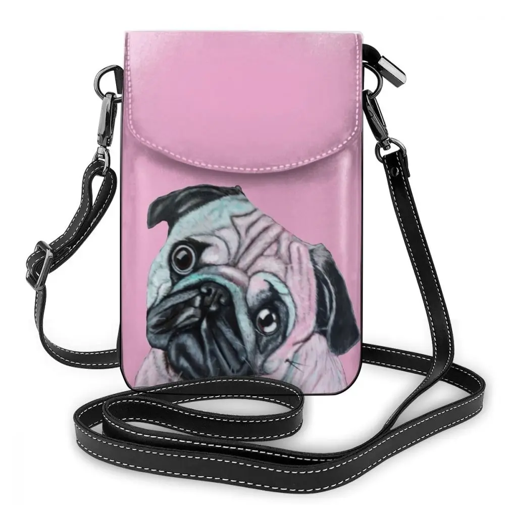 

Pugs Shoulder Bag Pugs Leather Bag Woman Shopper Women Bags Multi Function Teenage Pattern Trending Purse