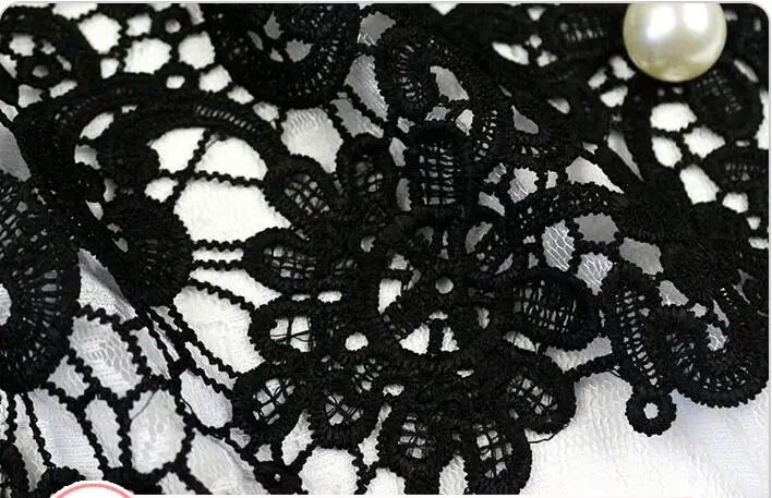 2 yards - 3 yards / lot Free shipping 25cm wide black white water soluble lace garment accessories diy manual lace CA78