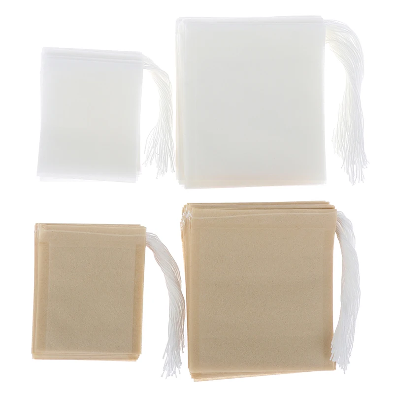 100Pcs/Lot Tea Bags Bags For Tea Bag Infuser With String Heal Seal 5*6cm/7*8cm/8*10cm Sachet Filter Paper Teabags Empty Tea Bags