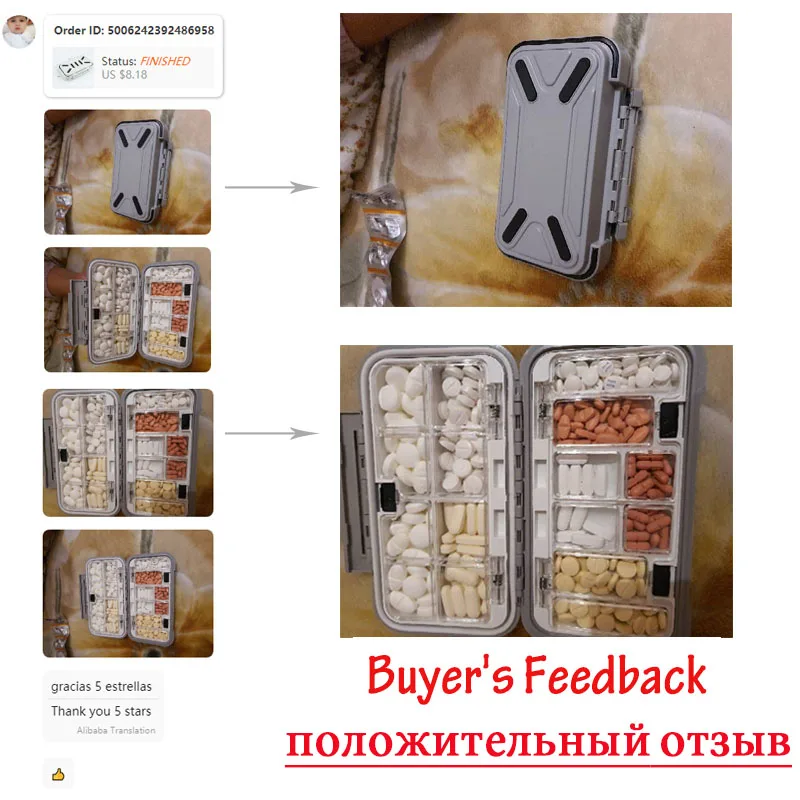 16/24 Grids Pills Box Organizer Medicine Box Tablets Holder Travel Portable Dispenser Pill Case Pillboxes Container Pills Case