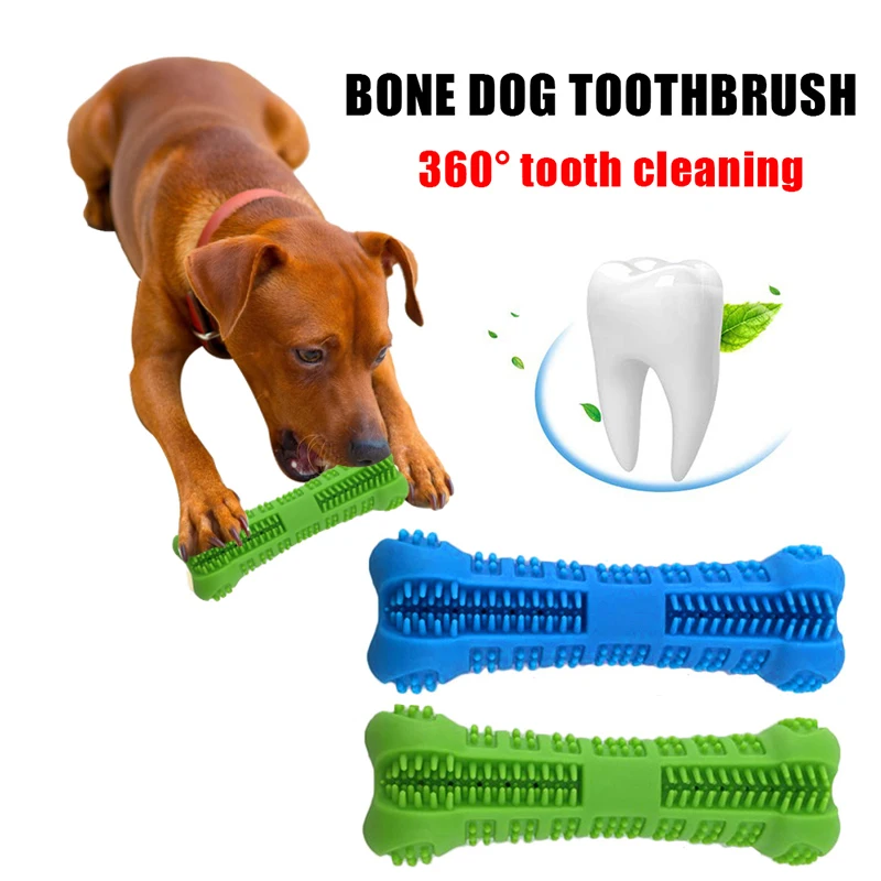 Pet Dog Toothbrushes Chew Toy Doggy Brush Stick Soft Rubber Teeth Cleaning Dot Massage Toothpaste for Small Dogs Pets Toothbrush