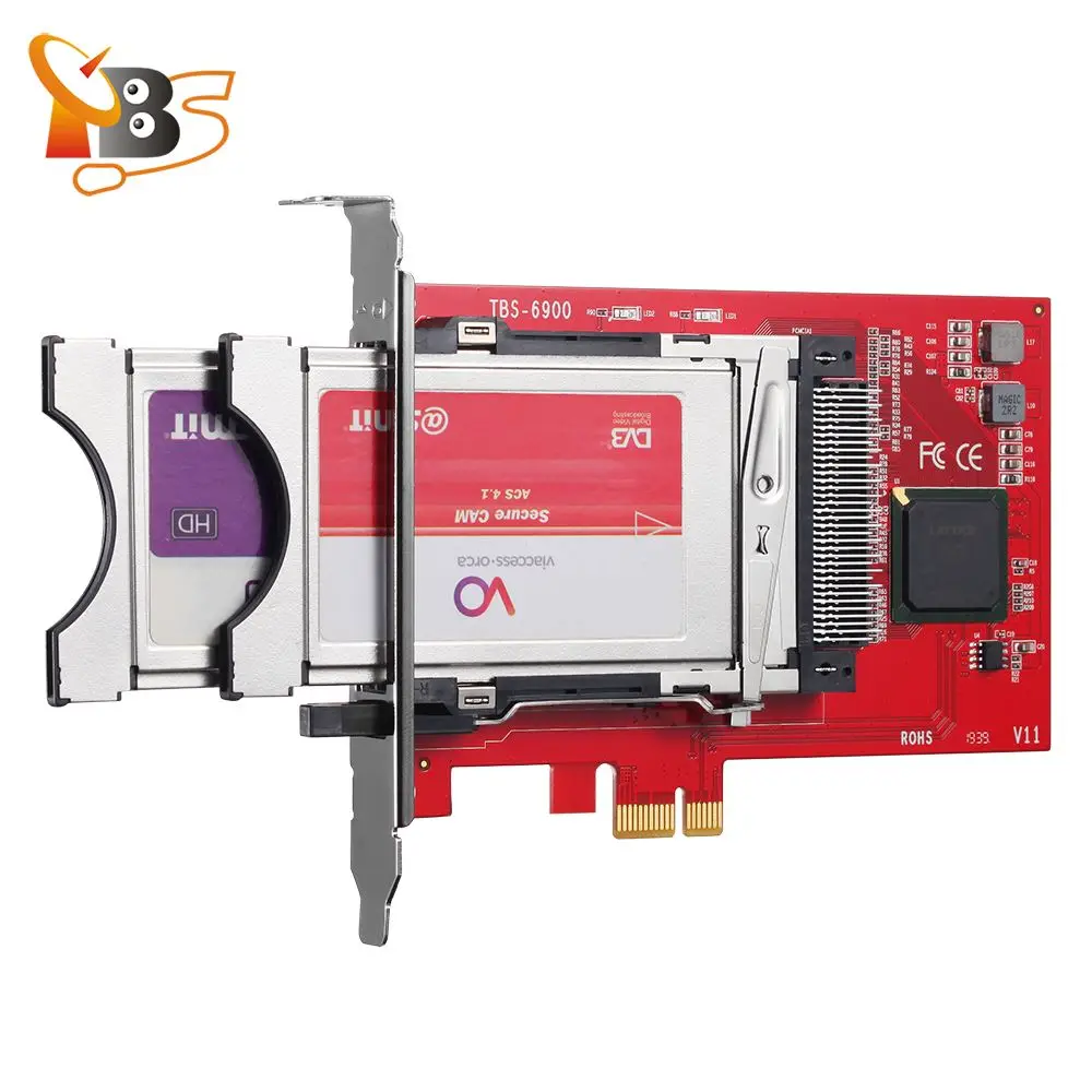 

TBS6900 DVB Dual CI PCI-E Network Card With software TBSREMUX