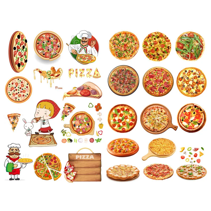 1 PCS Pizza Delicious Food DIY Cook It Precut Scrapbooking Kawaii Aesthetic Planner Sticker Cute Travel Book Journal Supplies