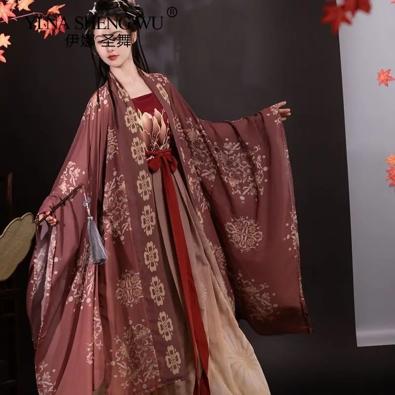 

Women Chinese National Hanfu Clothes Tang Dynasty Costume Ancient Clothing Traditional Hanfu Dress Stage Performance Fairy Suit