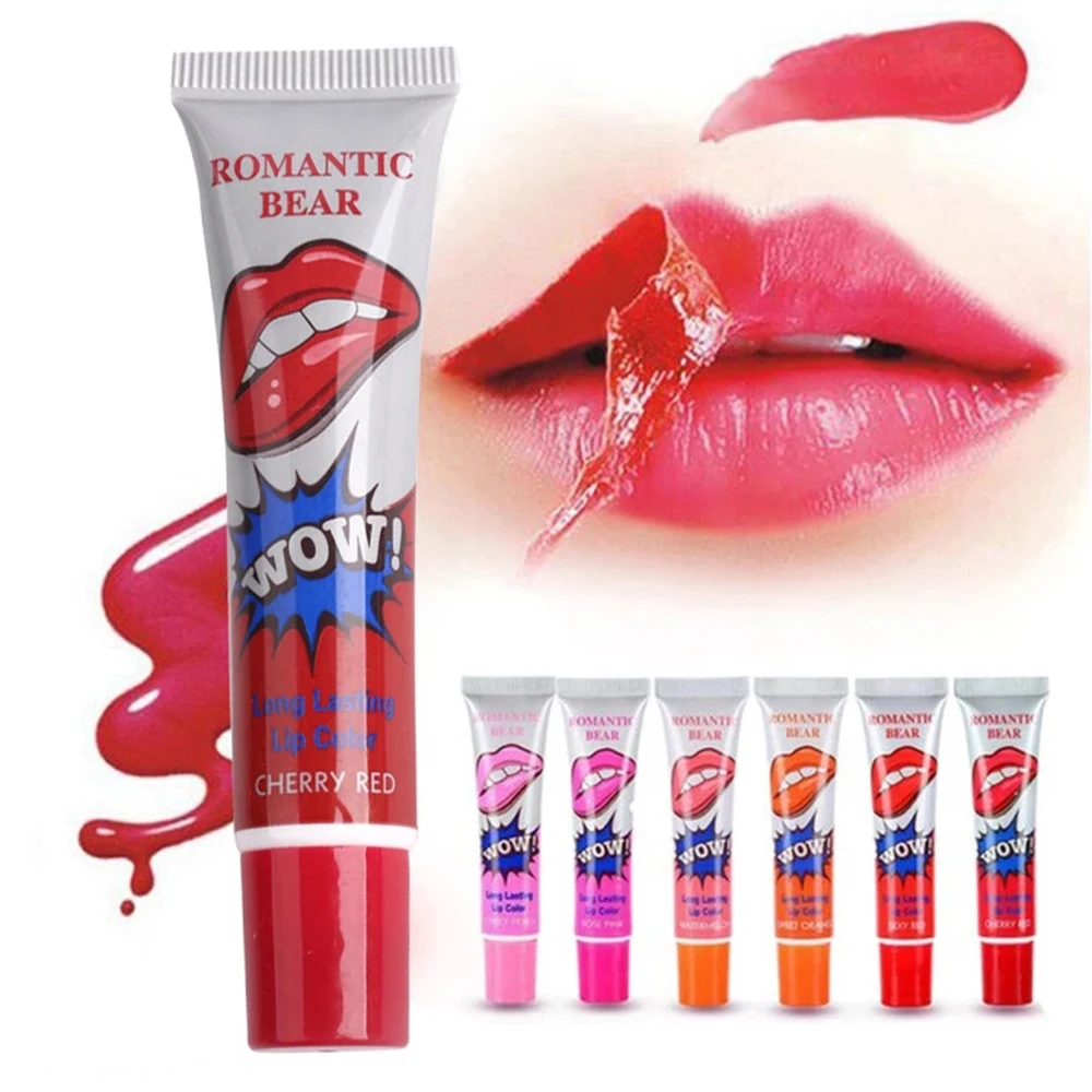 6 Colors Peel Off Liquid Lipstick Waterproof Long Lasting Lip Gloss Lint Mask Makeup Tattoo Lipgloss Lipsticks Ladies cosmetics