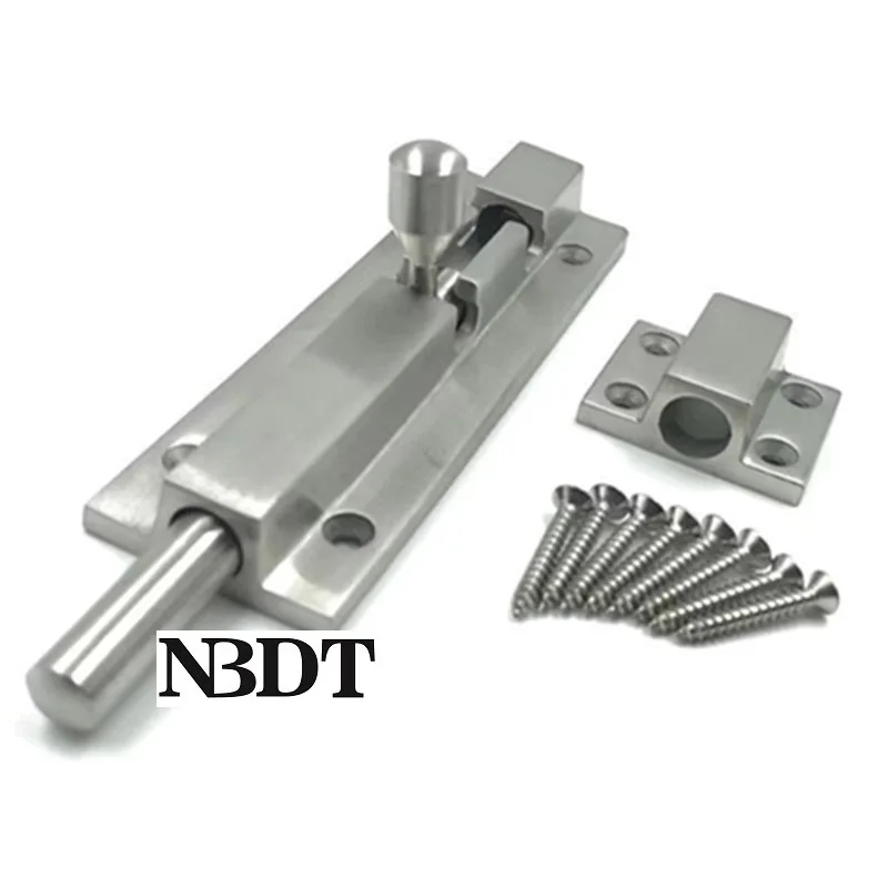 

2Pcs 6" 8"10" 12" Cast Brushed Stainless Steel 304 Door Security Slide Barrel Bolt Latch Lock