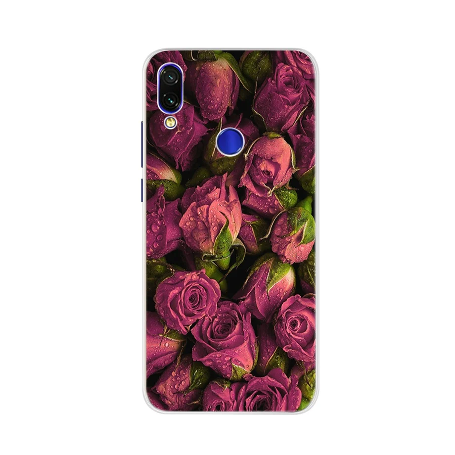 Fashion Flowers Silicone Case For Xiaomi Redmi 7 Phone Case For xiaomi Redmi Note 7 S2 Note 5 Pro 5a Prime Cover Bumper Cases