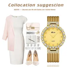 Luxury Women's Diamond Watch Waterproof Quartz #5