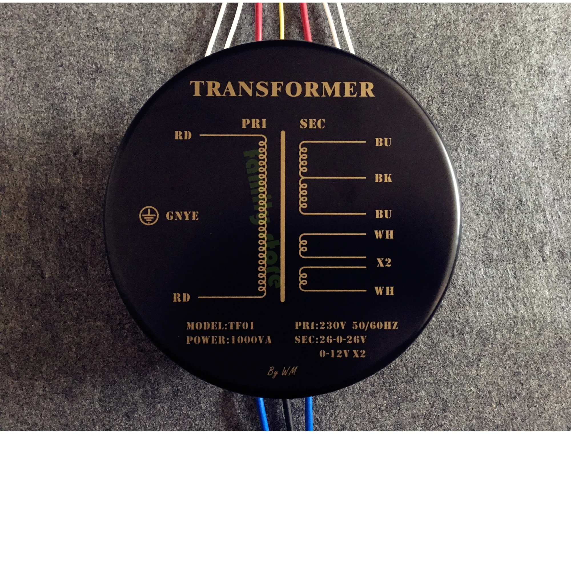 High-quality shielded potting 1000W toroidal audio transformer, high-flux core imported from Japan