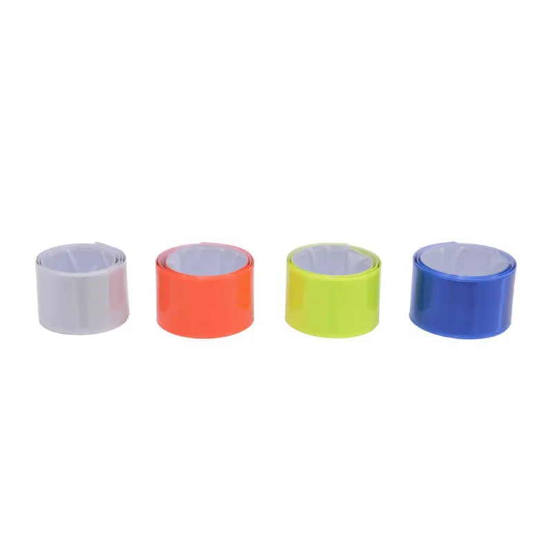 2Pcs 40*3cm Reflektierende Nacht Sicherheit Slap Wrap Band Knöchel Bein Jogging Handgelenk Arm Radfahren Fahrrad werkzeuge – Detail 5