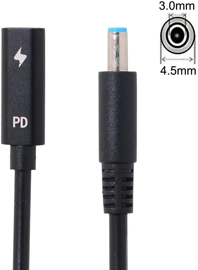 Usb-кабель для зарядки с разъемами типа C и DC 4,5x3,0 мм