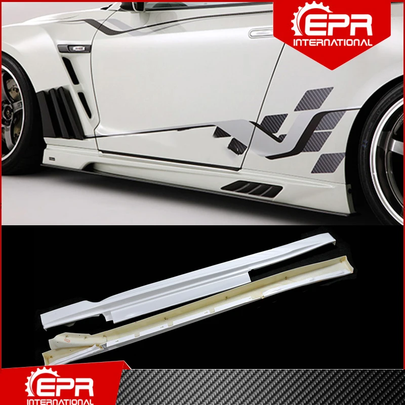 

For GTR R35 2013 Ver VRS FRP Fiber Glass Side Skirt Body Kit Accessories Fit For Nissan GTR R35 Glassfiber Side Skirt Trim