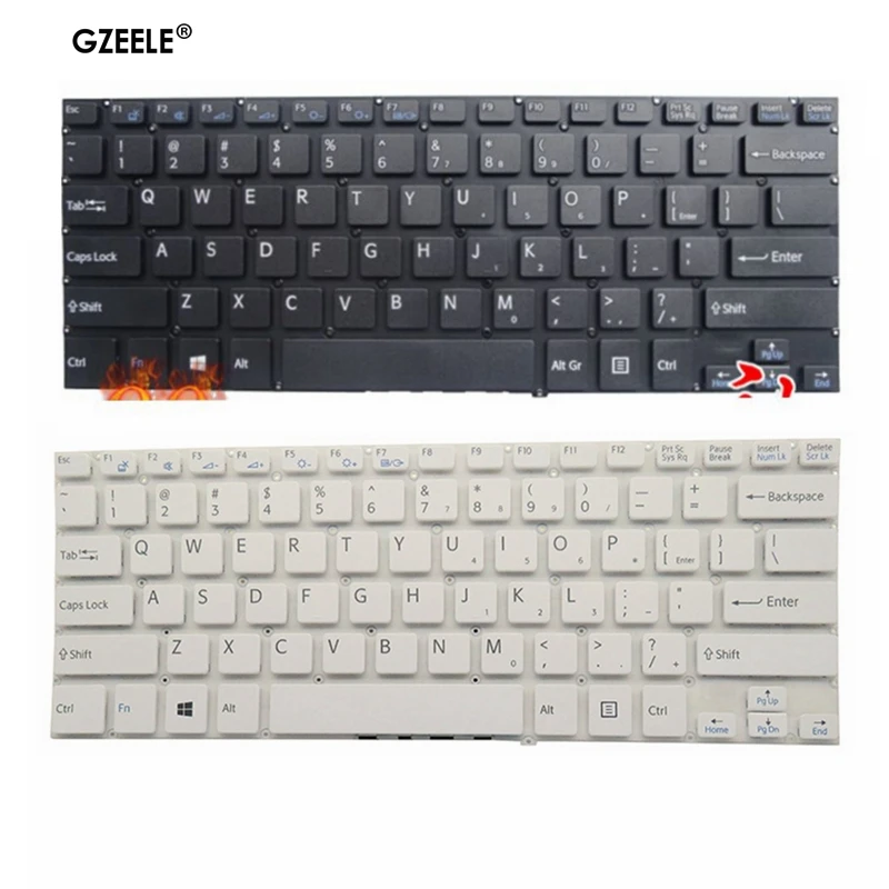 US New English laptop keyboard For SONY SVF143A1QT SVF142A23T SVF143A2TT SVF14 SVF14E SVF 14 series