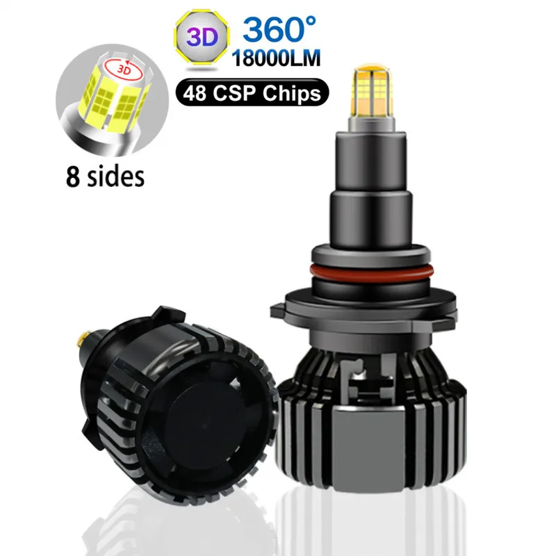 

New 360° bright CANBUS H4 H7 H11 9005 9006 H8 H9 9004 9012 LED Headlight 16000LM Car LED Headlights Bulb Auto-styling Lighting