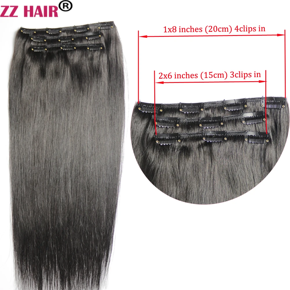 ZZHAIR 100% Brazilian Human Remy Hair Extensions 16\