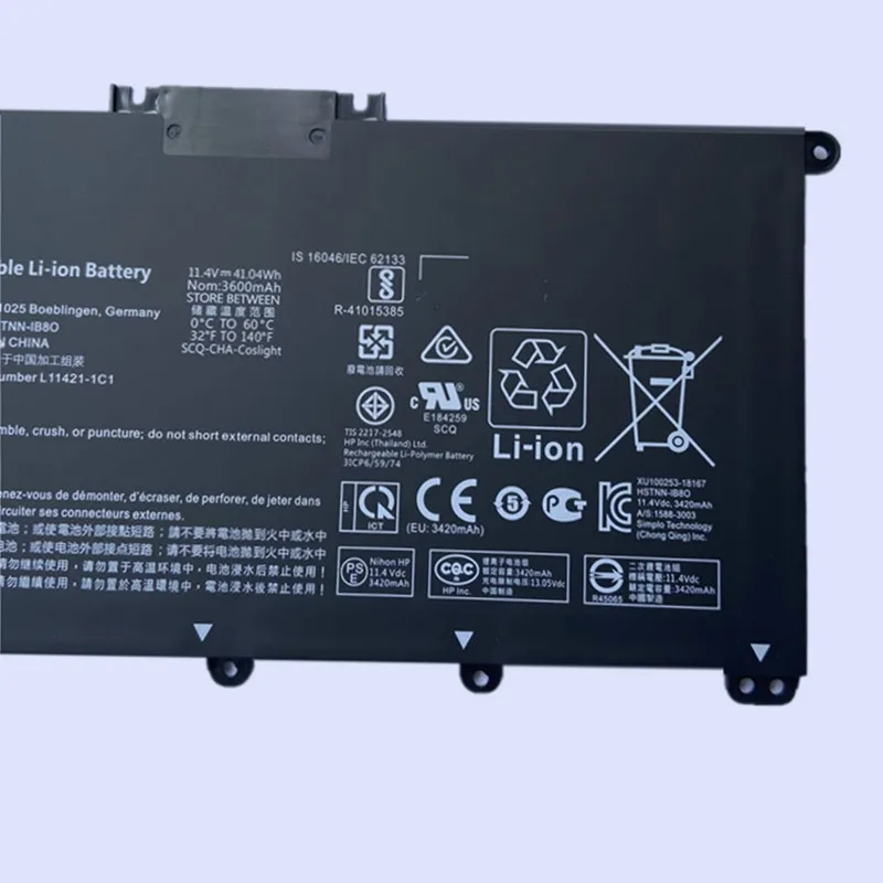 

New Original Laptop Battery HT03XL for HP Pavilion 15-cs0047TX 14-CE0025TU 14-CE0034TX 11.4V 41.04Wh 3600mAh