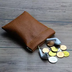 PU Leather Change Purse for Men Women Black Brown Mini Coin Purse Card Holder Money Bag Small Coin Storage Wallet Purse