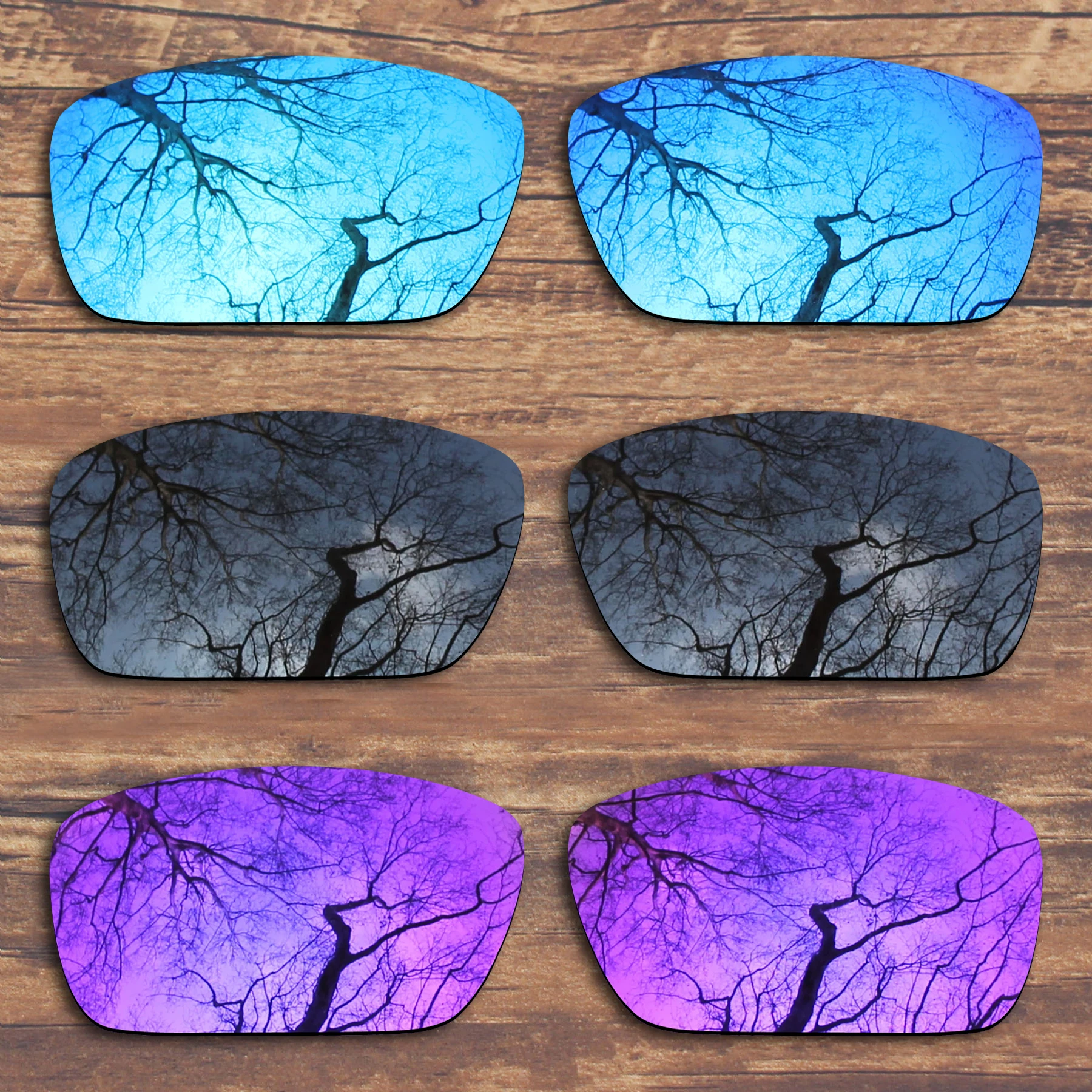 

Millerswap 3 Pairs Black.Blue.Purple Polarized Replacement Lenses for Oakley Fuel Cell OO9096 Sunglasses