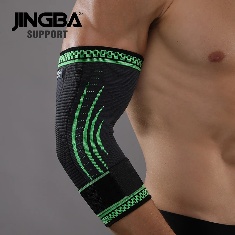 JINGBA SUPPORT 1PCS Compression Elastic Nylon Basketball Elbow brace support protector Volleyball Fitness Bandage Elbow pads