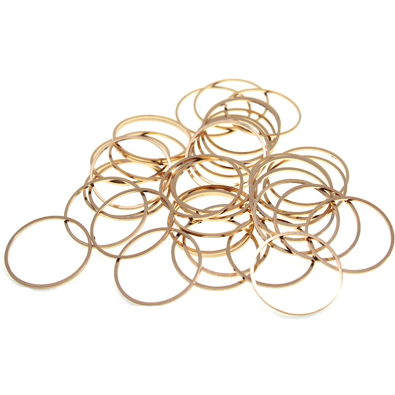 1mm Thick Brass Closed Rings Round Big Circle Earrings Hoops DIY Accessories Charms Connectors Pendant Necklace Jewelry Making