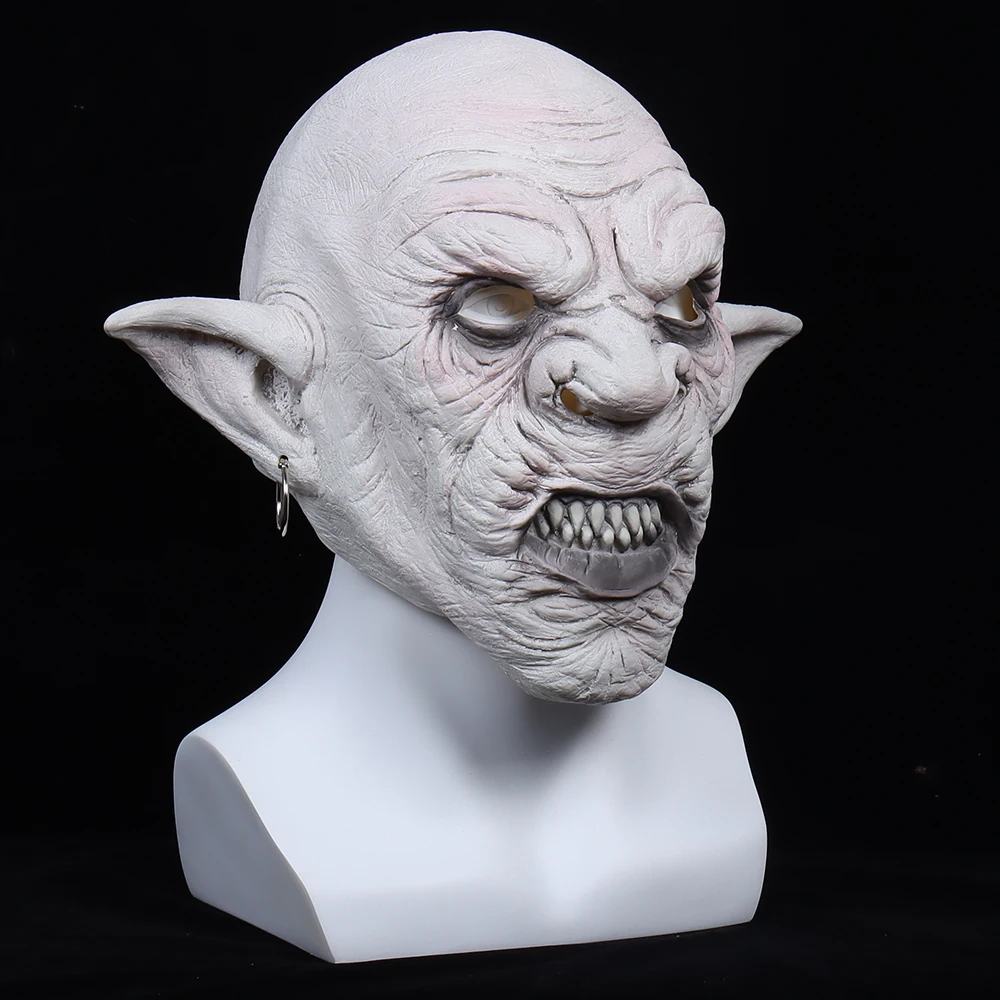 Horror Demon Latex Mask Halloween Goblin Masks Realistic Monster Helmet Face Cover Fancy Dress Party Cosplay Costume Headgear