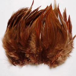 50Pcs Brown10-15cm Pheasant Chicken Neck Feathers For DIY Crafts Rooster Plumas Jewelry Dreamcather Earring Accessory Decoration