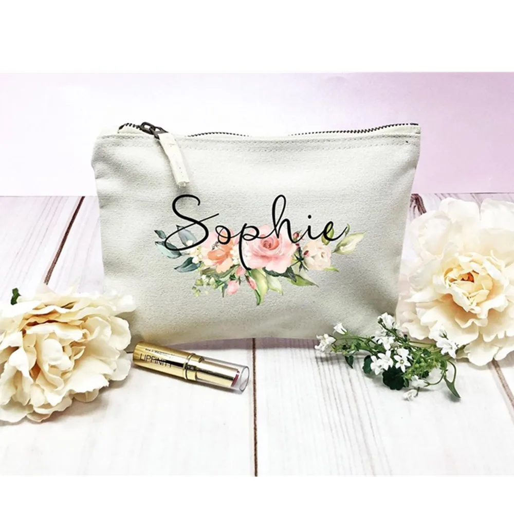 Personalised Bridesmaid Makeup Bag, Hen Night mother of the bride Make Up Bag Gift,  Bridesmaid Gifts,cutom Wedding make up bag