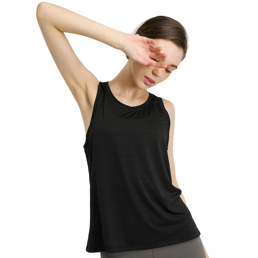 

Yoga Shirts Woman Sport Blouse Breathable Solid Loose Gym Running Fitness Yoga Tank Vest Workout Sleeveless Top Sportswear