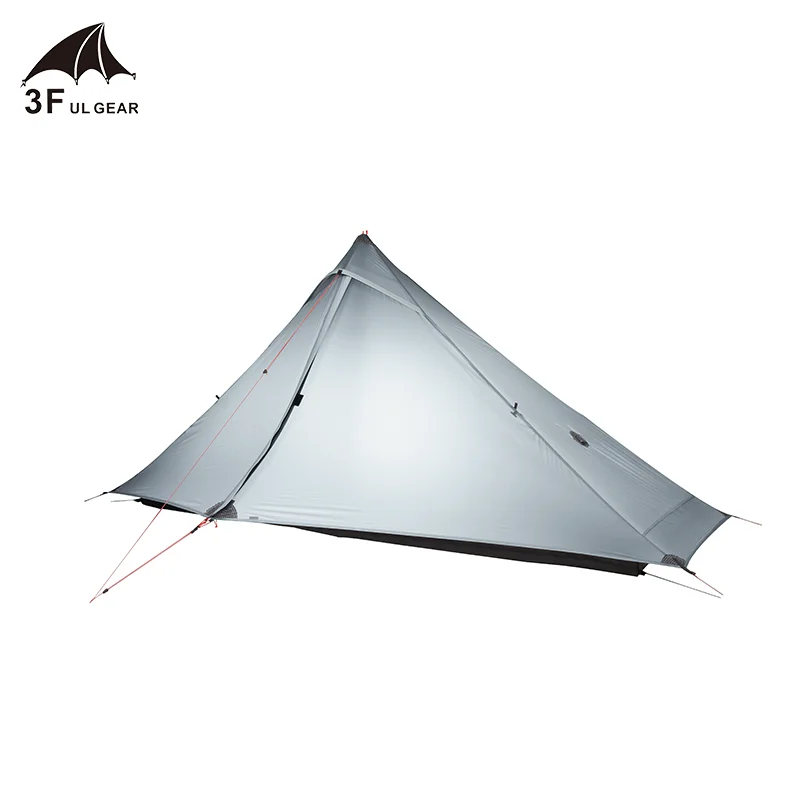 3F UL GEAR Lanshan 1 pro Tent Outdoor 1 Person Ultralight Camping Tent 3 Season Professional 20D Silnylon Rodless Tent