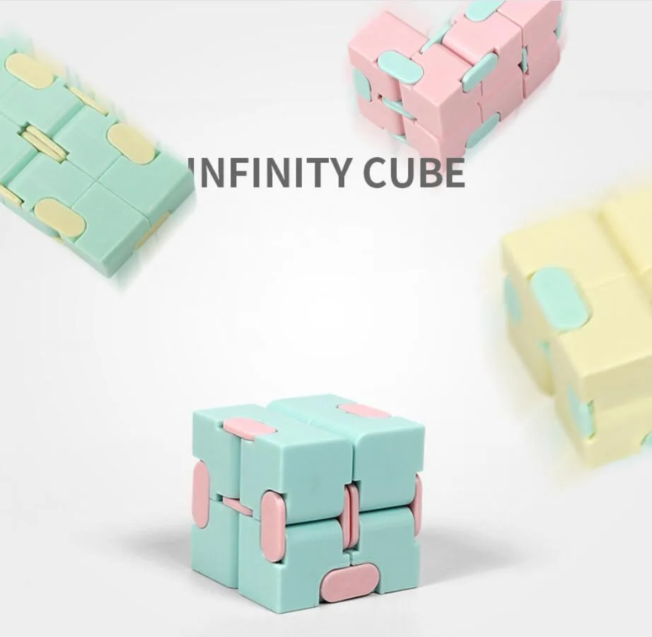 Children Adult Decompression Toy Infinity Magic Cube Square Puzzle Toys Relieve Stress Funny Hand Game Four Corner Maze Toys