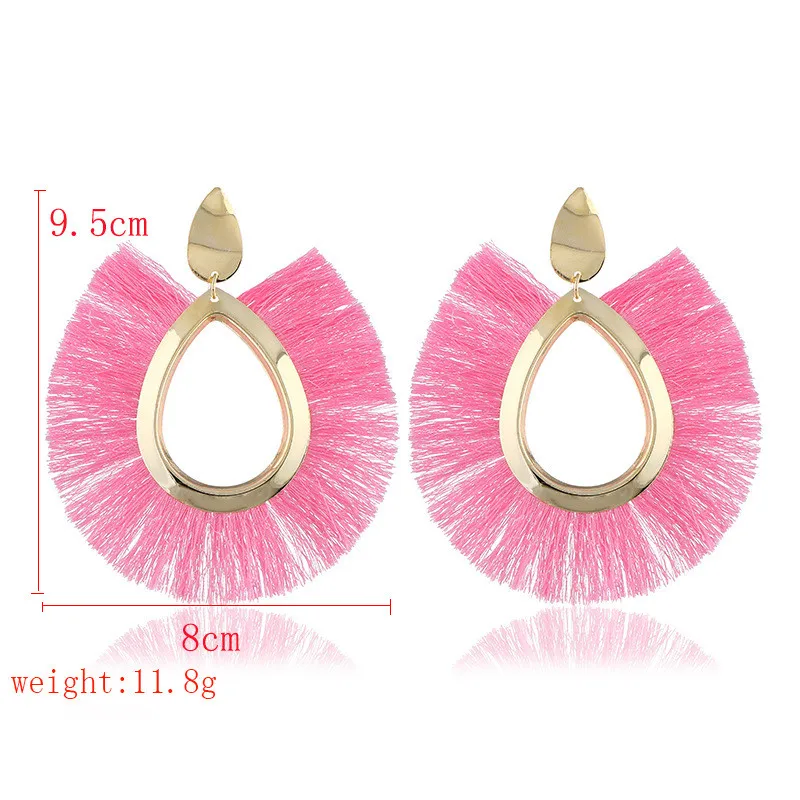 Fashion Bohemian Big Tassel Earrings for Women 2023 Trendy flamenca Large Fringe Drop Dangle Earring Pendientes Jewelry brincos