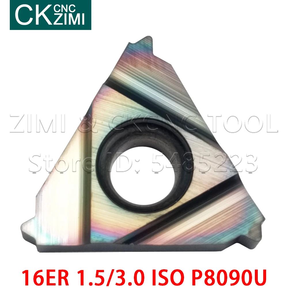16ER 1.5ISO P8090U 3.0ISO P8090U CNC Benang Mengubah Alat Baja Keras Benang Eksternal Dipadamkan Titanium Paduan Threaded Pisau