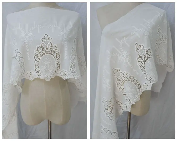 Wide high-grade cotton embroidery flowers lace vintage lace clothing shawl stitching skirt curtain accessories