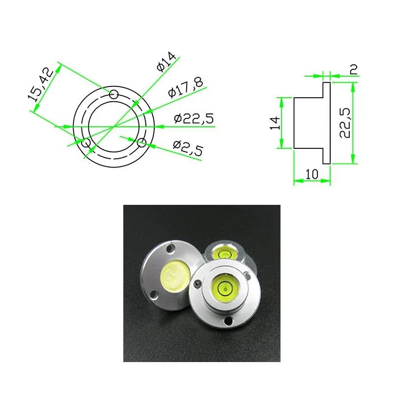 Round Spirit Level Magnetic Available Universal Bubble Level Mini Water Level Ruler Sensor