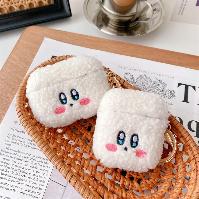 冬のシーズン用のキーホルダー付きぬいぐるみケース,Apple Airpods 1 2 pro用の素敵なソフトケース,Airpods2用のアクセサリー