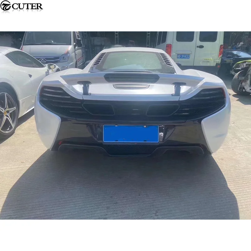 Mp4 12c do 650s Frp przedni zderzak z włókna węglowego tylny zderzak boczne spódnice osłona silnika błotniki dla Mclaren Mp4 12c aktualizacja 650s styl