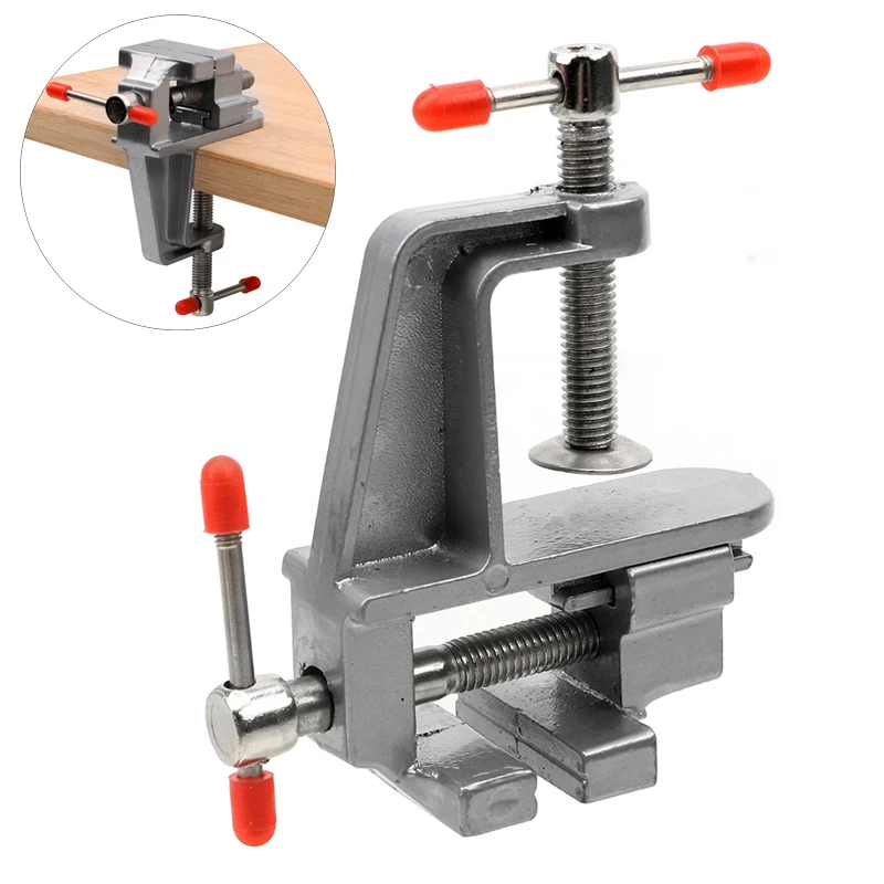 

Work Small Vise Table Clamp On Woodworking Mini Bench Vise Vice Aluminium Alloy Vise for Skiing DIY Craft Mold Fixed Repair