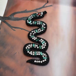 1 pz/lotto perline serpente strass spilla toppe applique cucire su perline vestiti scarpe borse decorazione toppa fai da te