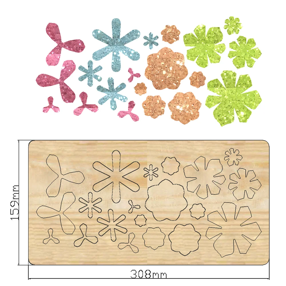 

2021 NEW Flower Cutting Dies Handmade Christmas Stencils For Decor Scrapbooking Craft DIY