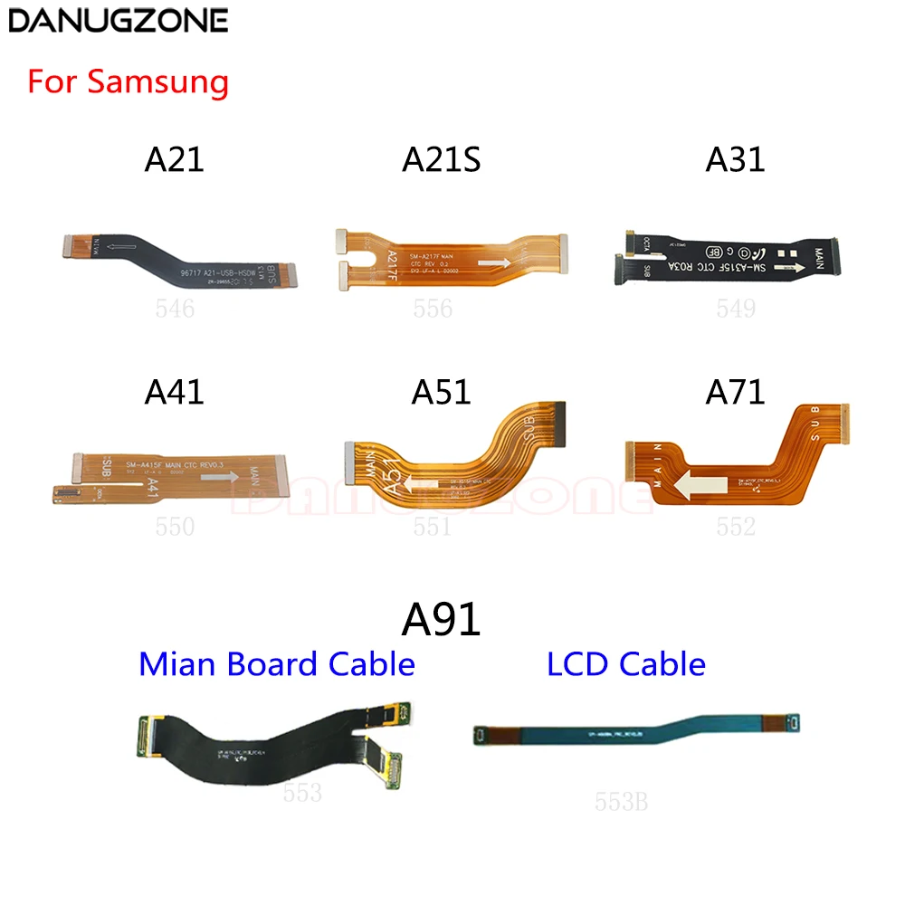 LCD Display Connect Main Motherboard Flex Cable For Samsung Galaxy A21 A21S A217F A31 A315F A41 A51 A515F A71 A91 A910 A915