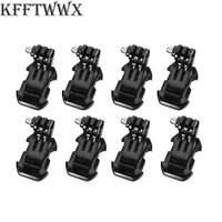 Accessories Kit 8pcs J Hook Mount Buckle Vertical Adapter For GoPro Hero 12 11 10 9 8 7 6 5 4 3+ 2 1 Session MAX SJCAM for YI 4K