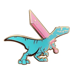 dinosaur hard enamel pin