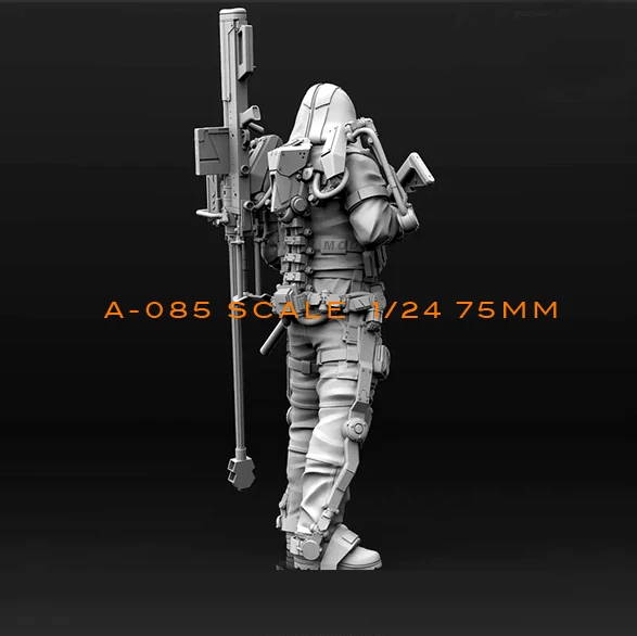 1/24(75mm) Resin  soldier model Kits self-assembled A85