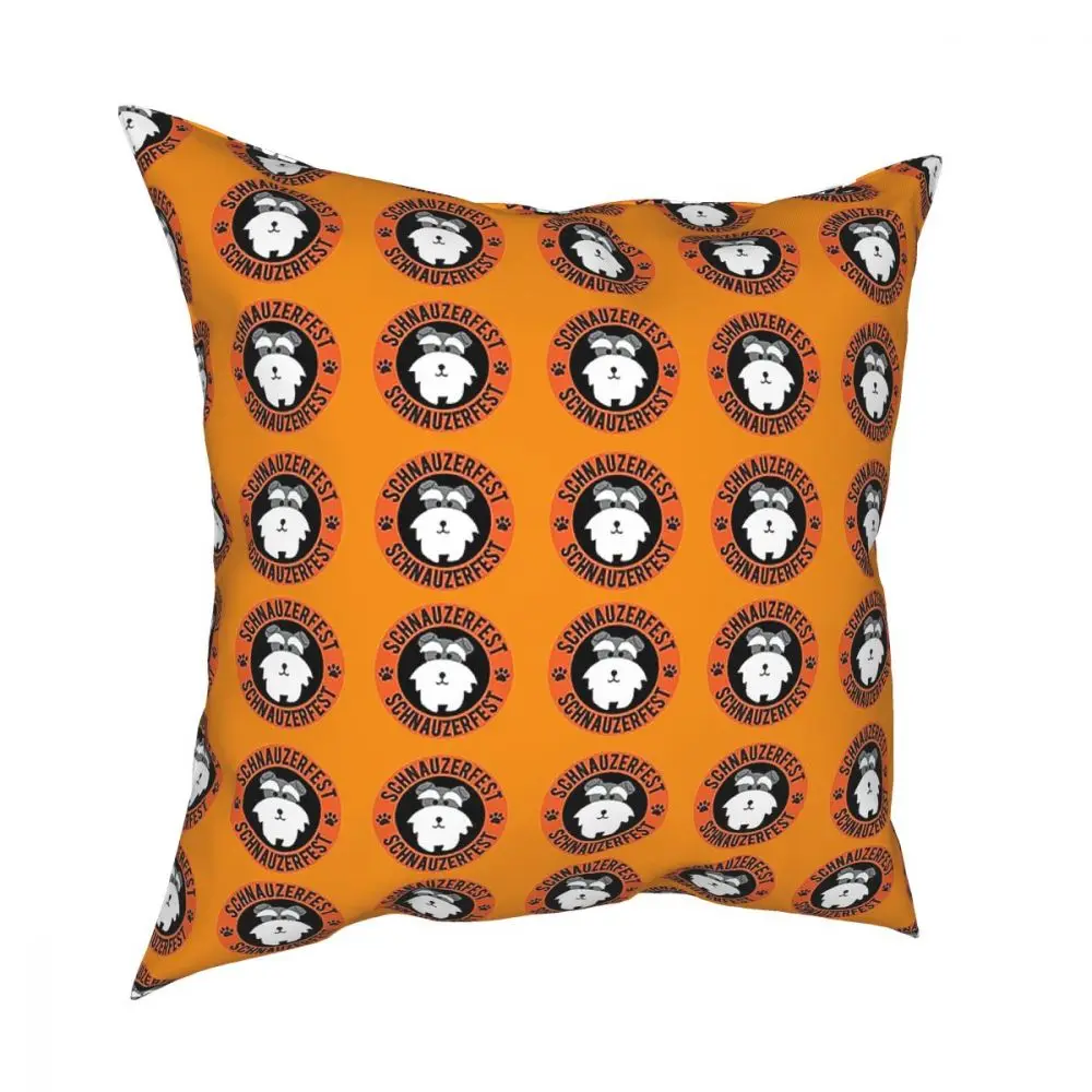 

Schnauzerfest Logo Square Pillow Case Polyester Throw Pillow Dog Lover Creative Cushion Covers