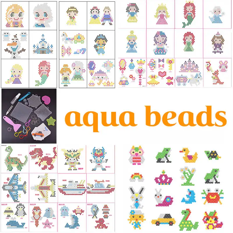 Ensemble de perles magiques, 24 couleurs, 5mm, bricolage, Puzzle 3d fait à la main, recharge de cristal, modèles de perlage d'eau, plateau d'accessoires pour stylo 24 couleurs 5mm package Filled Beads Puzzle Crystal